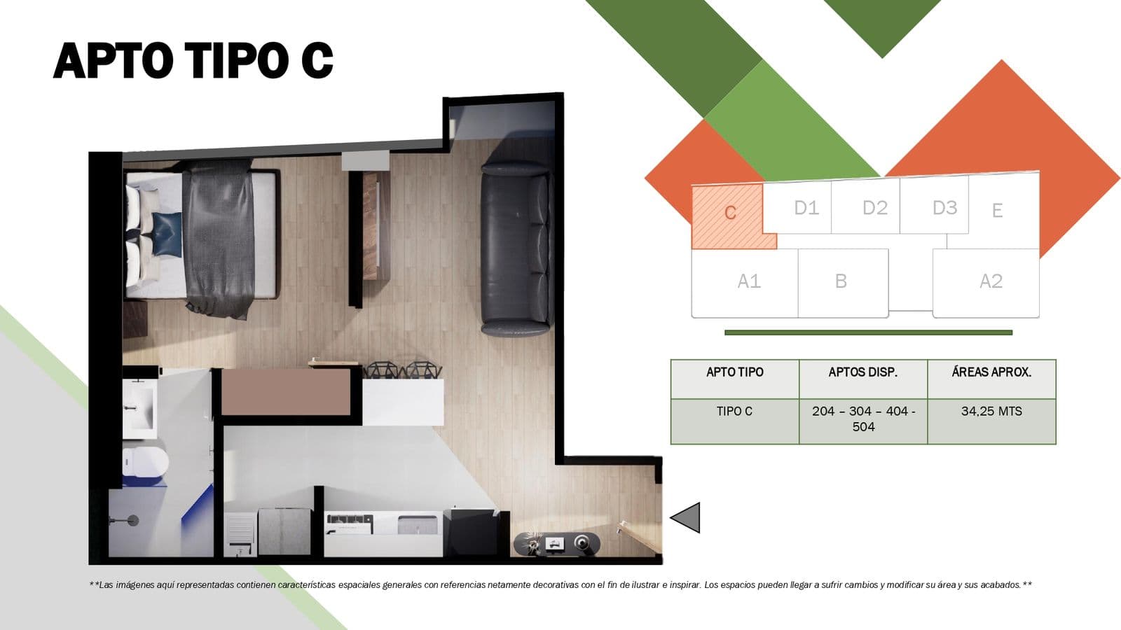 Plano Apartamento Tipo C
